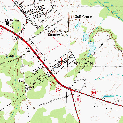 Topographic Map of Imperial Estates, NC