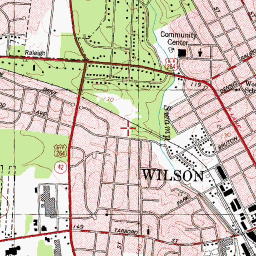 Topographic Map of Seven Hills, NC