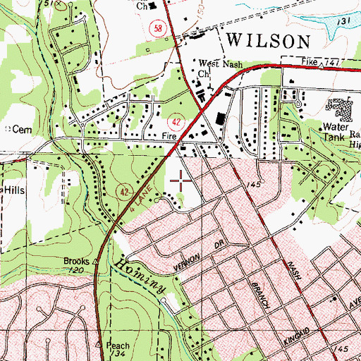 Topographic Map of Cavalier Park, NC