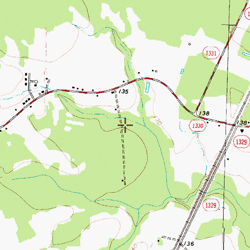 Topographic Map of Branshermill, NC