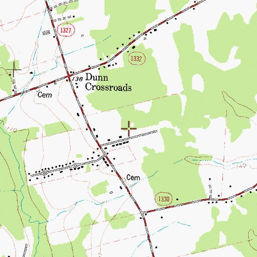 Topographic Map of Colonial Heights, NC
