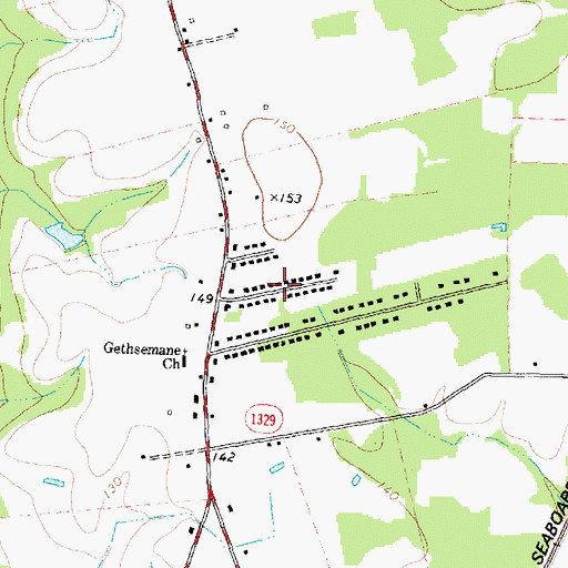 Topographic Map of Northside, NC