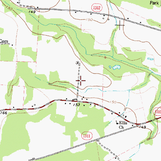 Topographic Map of Windemere Mobile Homes, NC