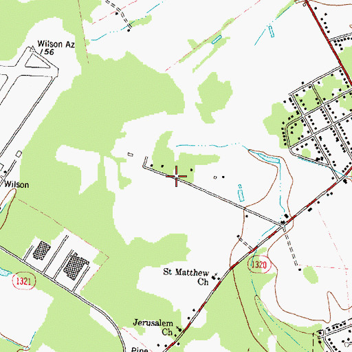 Topographic Map of Pineview Acres, NC