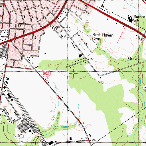 Topographic Map of Woodfield, NC