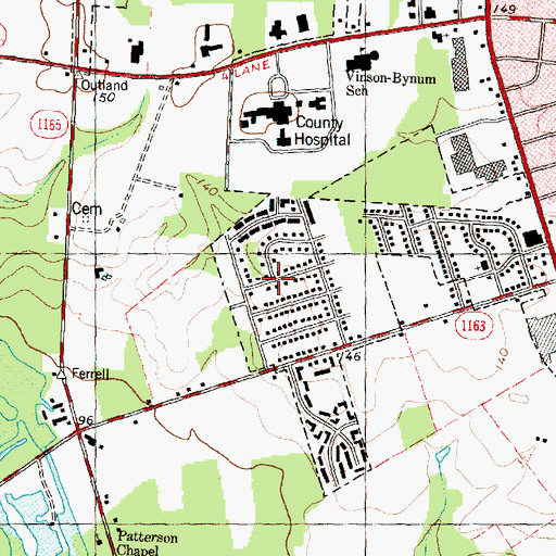 Topographic Map of Crestview, NC