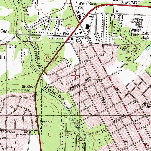 Topographic Map of Cavalier Terrace, NC