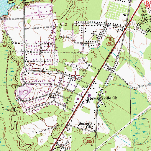 Topographic Map of Montclair, NC