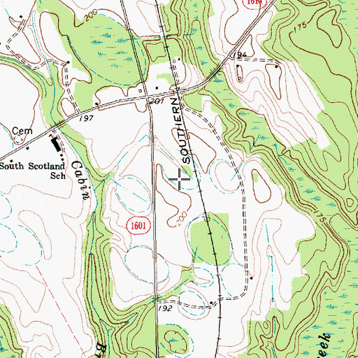 Topographic Map of Camelin Acres, NC