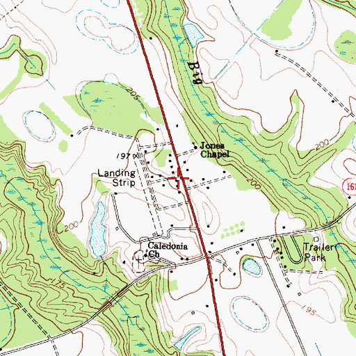 Topographic Map of McKenzie Acres East, NC