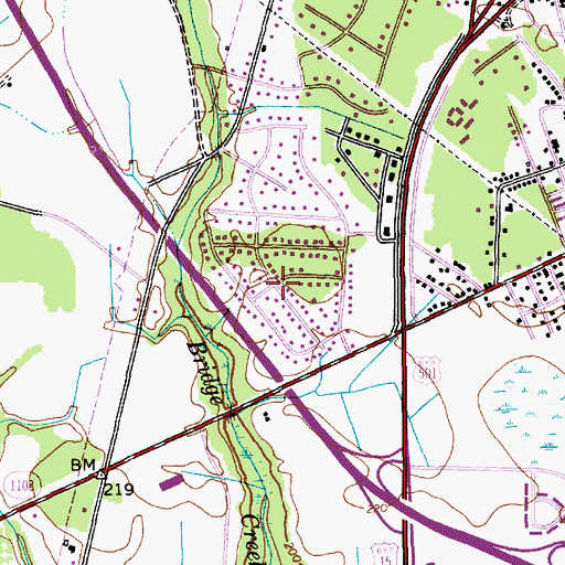 Topographic Map of Scottsdale, NC