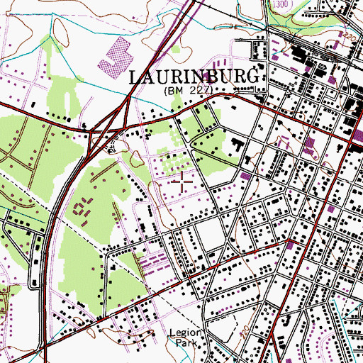 Topographic Map of Norman Heights, NC