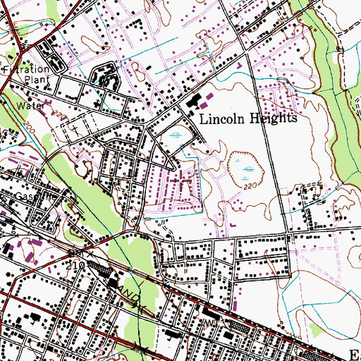 Topographic Map of College Park North, NC