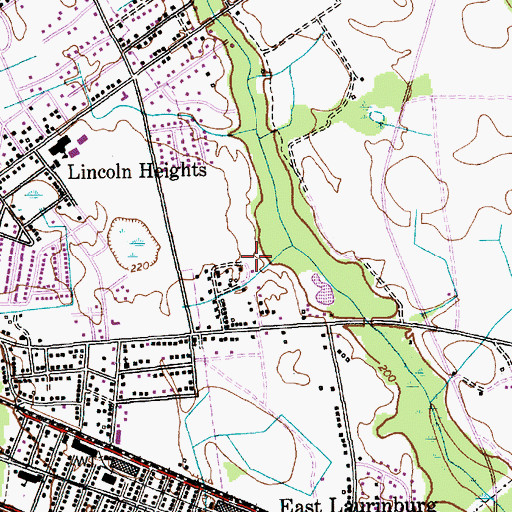 Topographic Map of McBryde Farm, NC