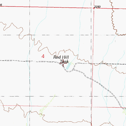 Topographic Map of Red Hill Tank, AZ
