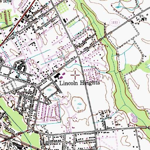 Topographic Map of Bel Air, NC