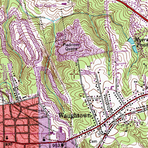 Topographic Map of Morningside Manor, NC