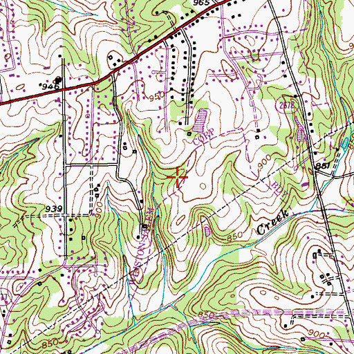 Topographic Map of Glen High Estates, NC