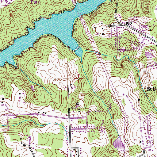 Topographic Map of Woodbridge, NC