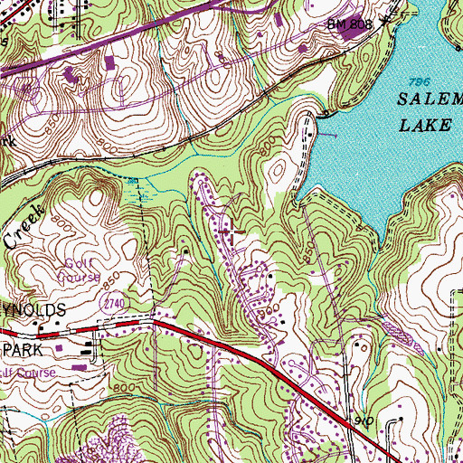 Topographic Map of Shalimar, NC