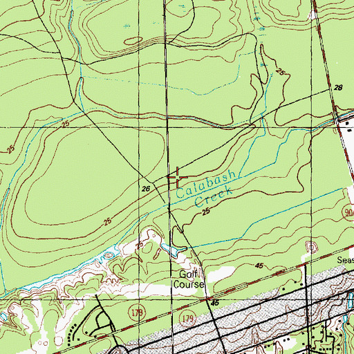 Topographic Map of Sea Trail Plantation, NC
