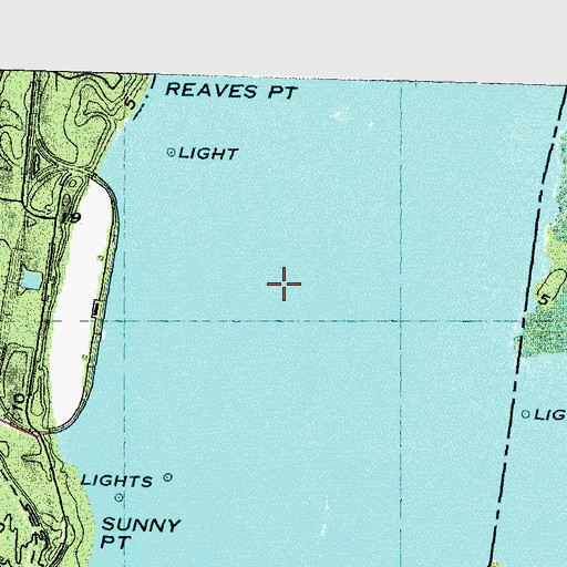 Topographic Map of Midnight Shoal, NC