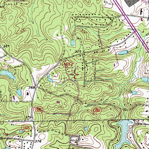 Topographic Map of Hidden Valley, NC