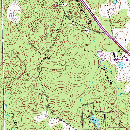 Topographic Map of Holly Hills, NC
