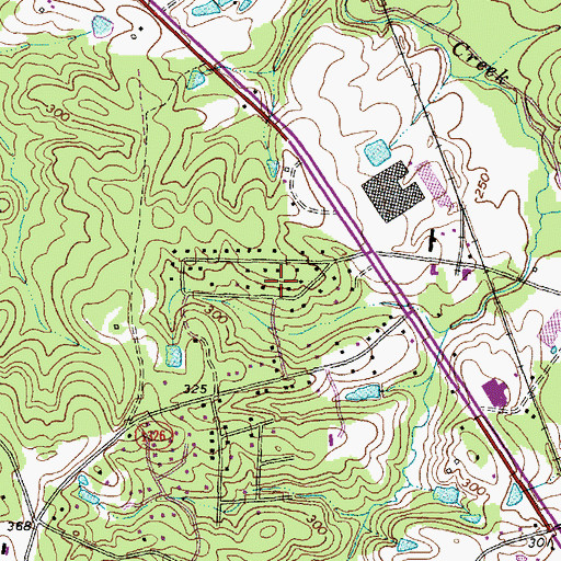 Topographic Map of Glenwood Village, NC