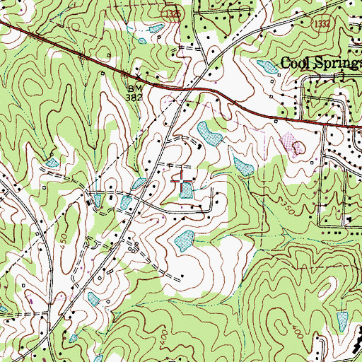 Topographic Map of Western Hills, NC