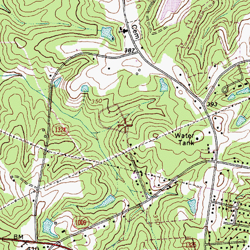 Topographic Map of Westcroft, NC