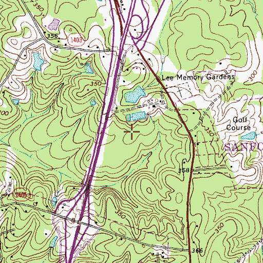 Topographic Map of Hawkins Run, NC