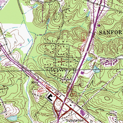 Topographic Map of Forest Hills, NC