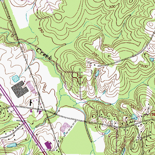 Topographic Map of Green Valley Estates, NC