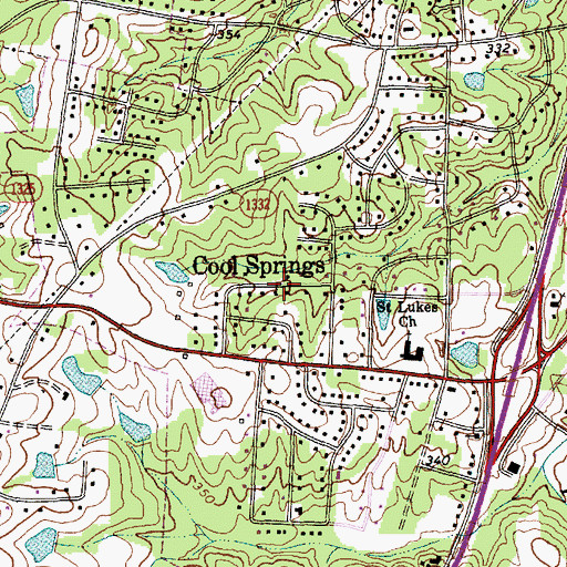 Topographic Map of Brentwood, NC