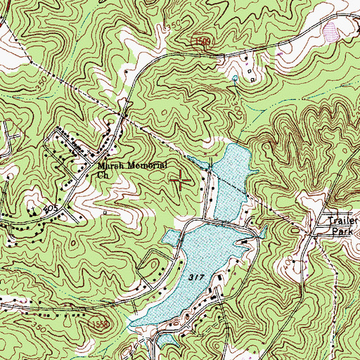 Topographic Map of Clearwater Forest, NC