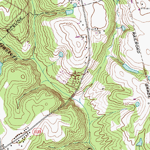 Topographic Map of Woodbridge, NC