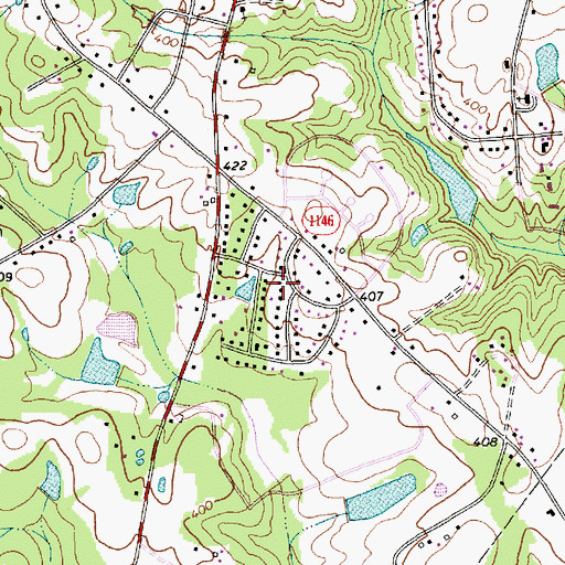 Topographic Map of Saint Andrews, NC