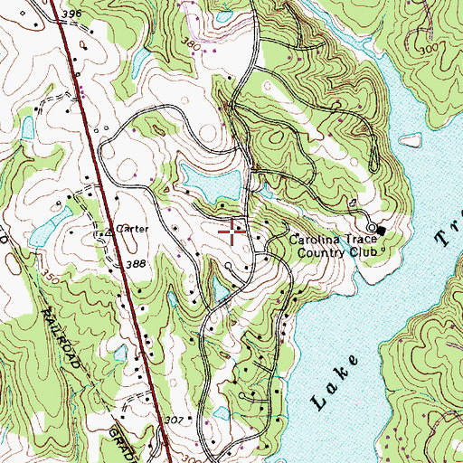 Topographic Map of Carolina Trace, NC