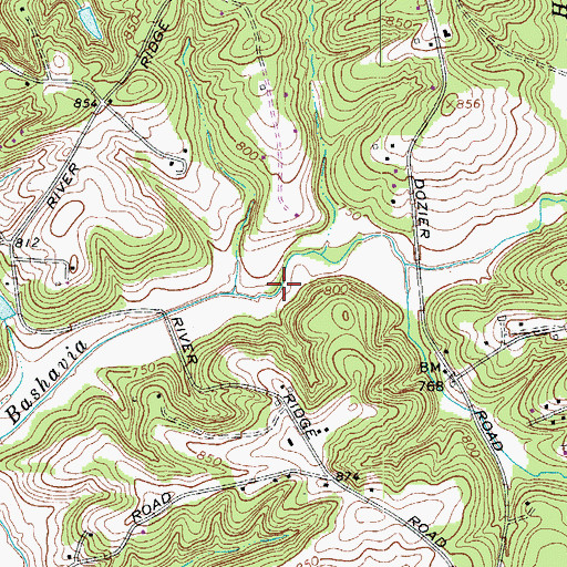Topographic Map of River Ridge Run, NC