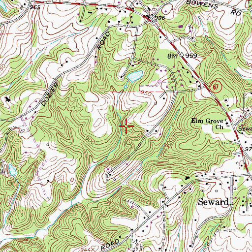 Topographic Map of Oak Park, NC