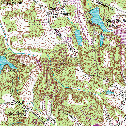 Topographic Map of Eaglewood, NC