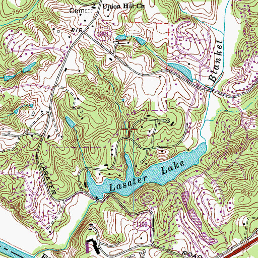 Topographic Map of Forest Hills Estates, NC