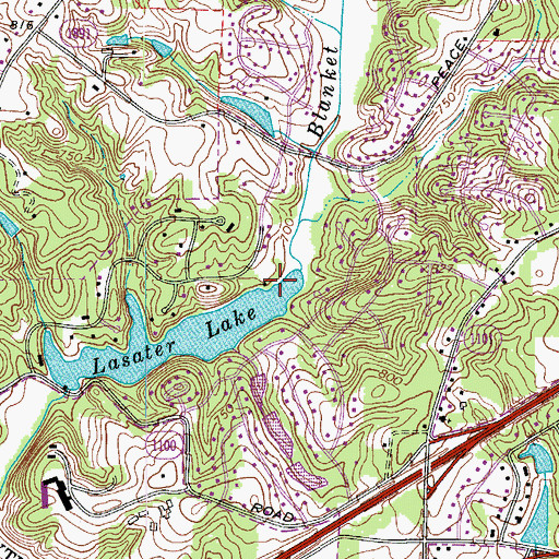 Topographic Map of Waterford, NC
