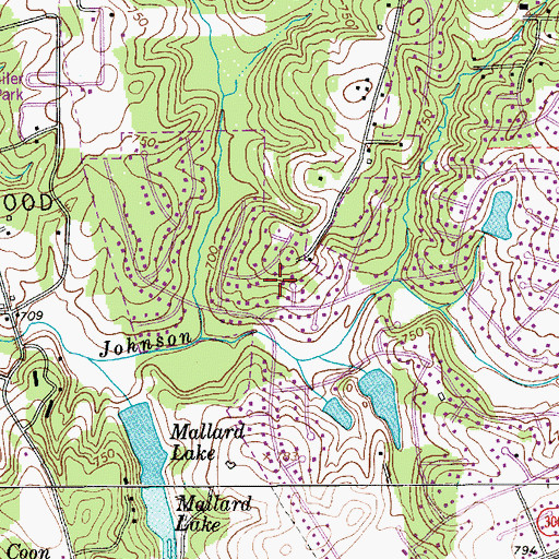 Topographic Map of Middlebrook, NC