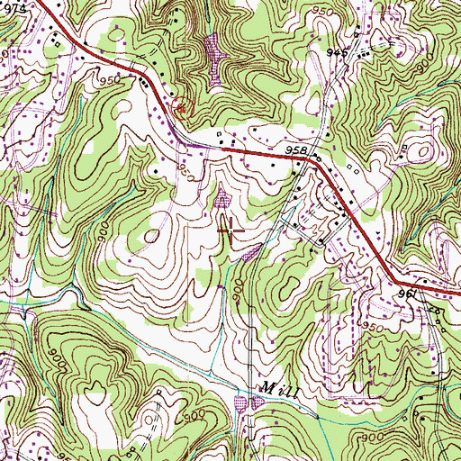 Topographic Map of Day Acres, NC