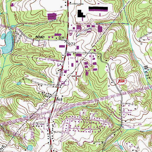 Topographic Map of Fox Run, NC
