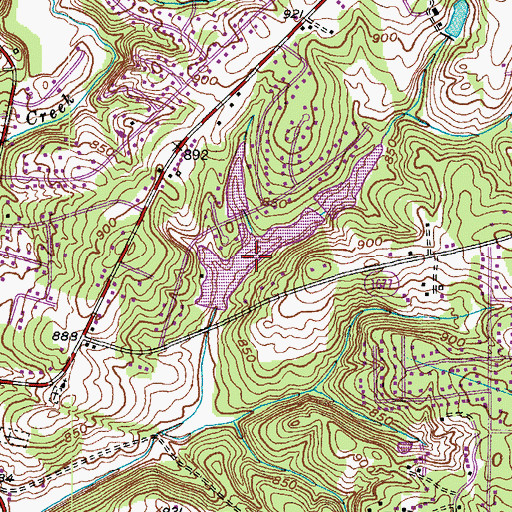 Topographic Map of Mallard Lakes, NC