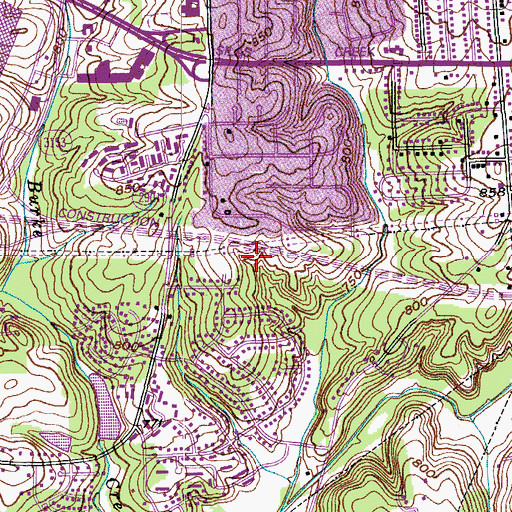 Topographic Map of Briarcliff Manor, NC