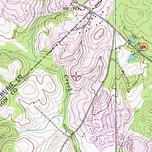 Topographic Map of Fairfield Plantation, NC